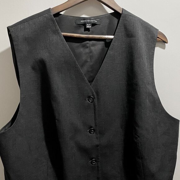 Design Collective Fitted Heritage Preppy Office Academia Lined Button On Vest XL - Picture 3 of 8